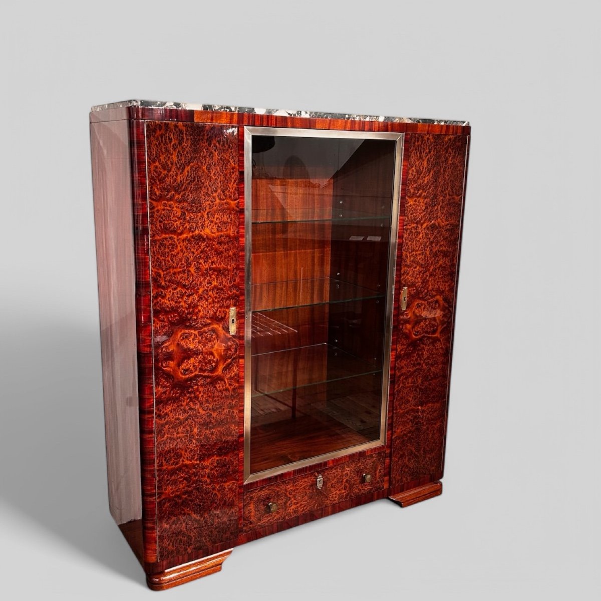 Art Deco Style Display Cabinet Or Bookcase France Ca 1920